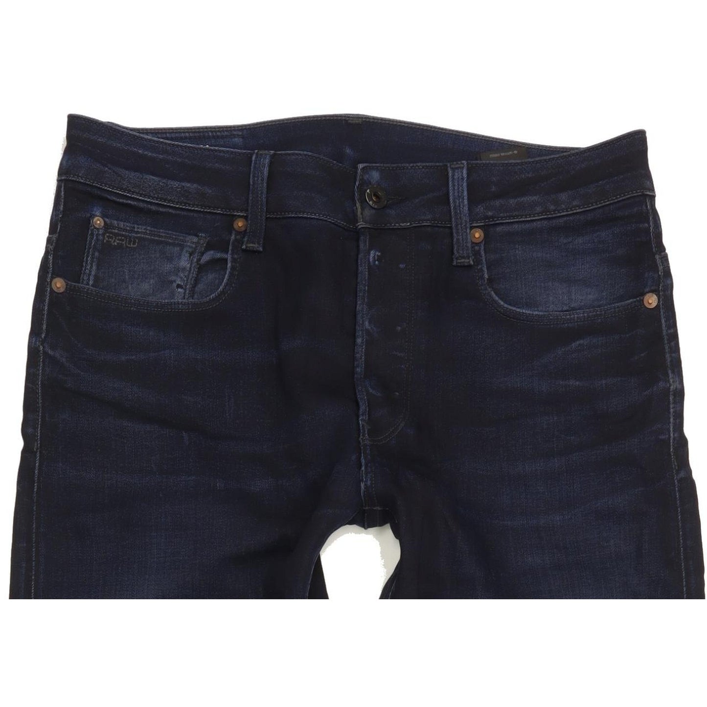 G-Star 3301 Men Navy Straight Slim Stretch Jeans W31 L33
