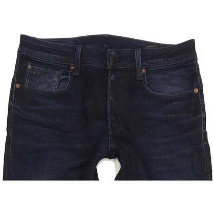 G-Star 3301 Men Navy Straight Slim Stretch Jeans W31 L33