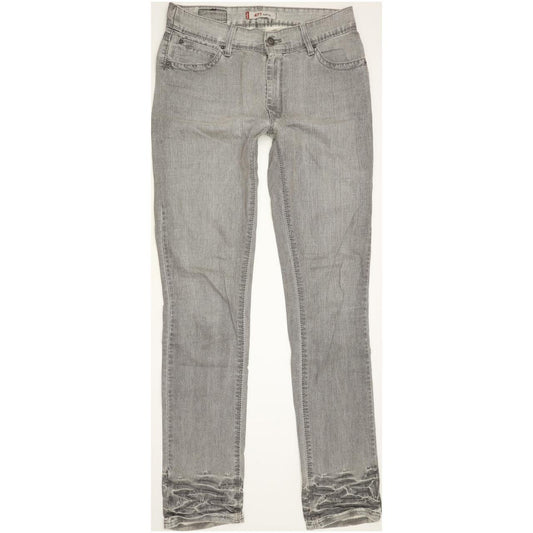 Levi's 471 Women Grey Straight Slim Stretch Jeans W32 L34