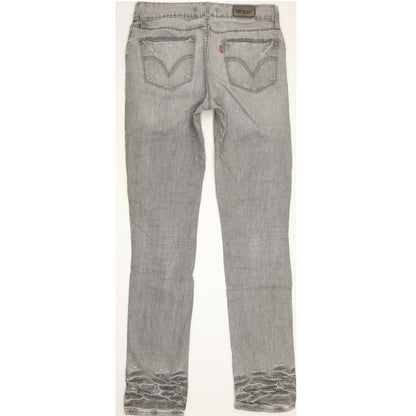 Levi's 471 Women Grey Straight Slim Stretch Jeans W32 L34