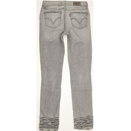 Levi's 471 Women Grey Straight Slim Stretch Jeans W32 L34