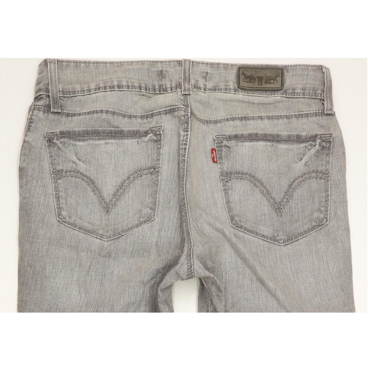 Levi's 471 Women Grey Straight Slim Stretch Jeans W32 L34