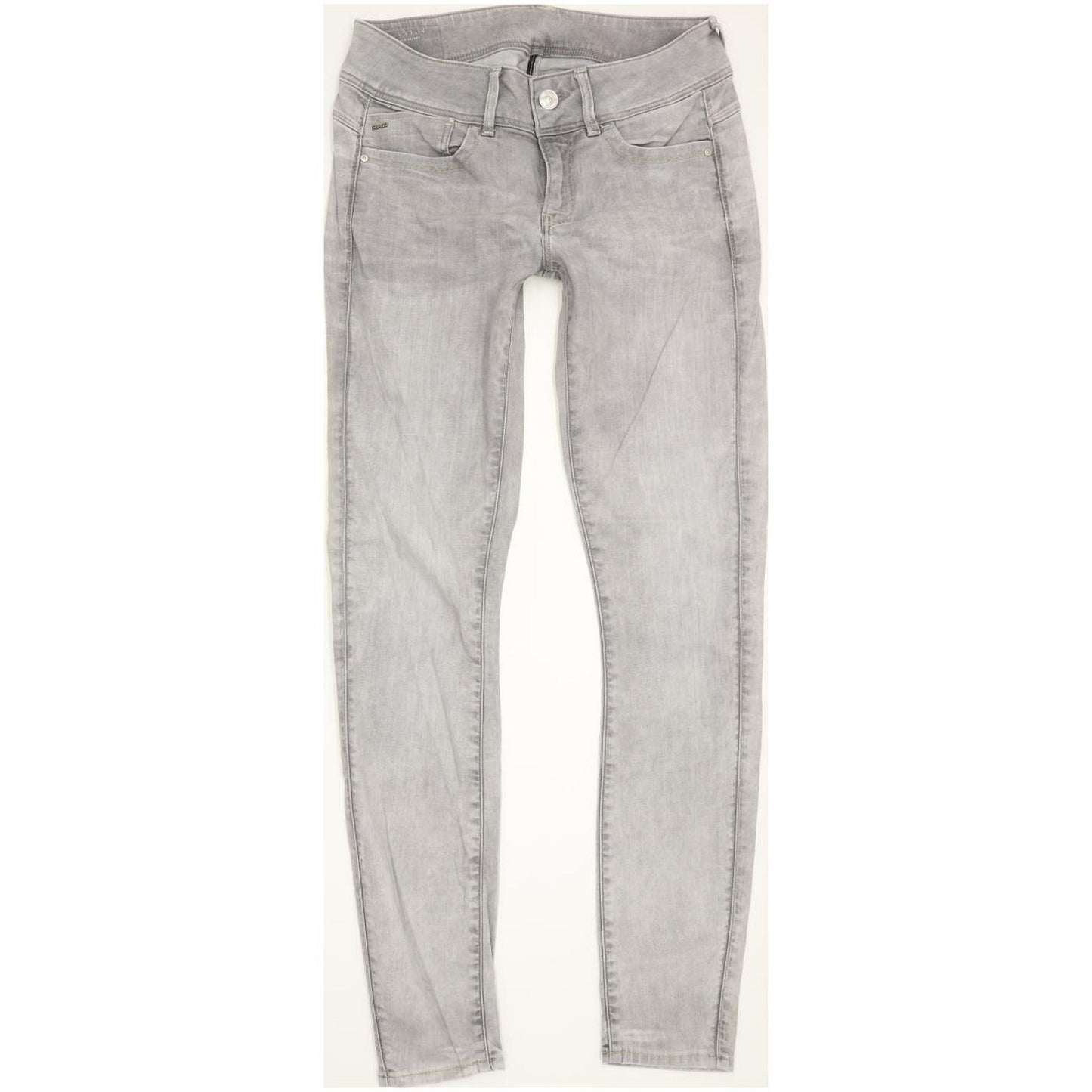 G-Star Lynn Mid Women Grey Skinny Slim Stretch Jeans W28 L31