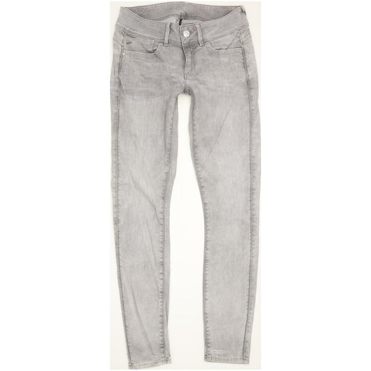 G-Star Lynn Mid Women Grey Skinny Slim Stretch Jeans W28 L31