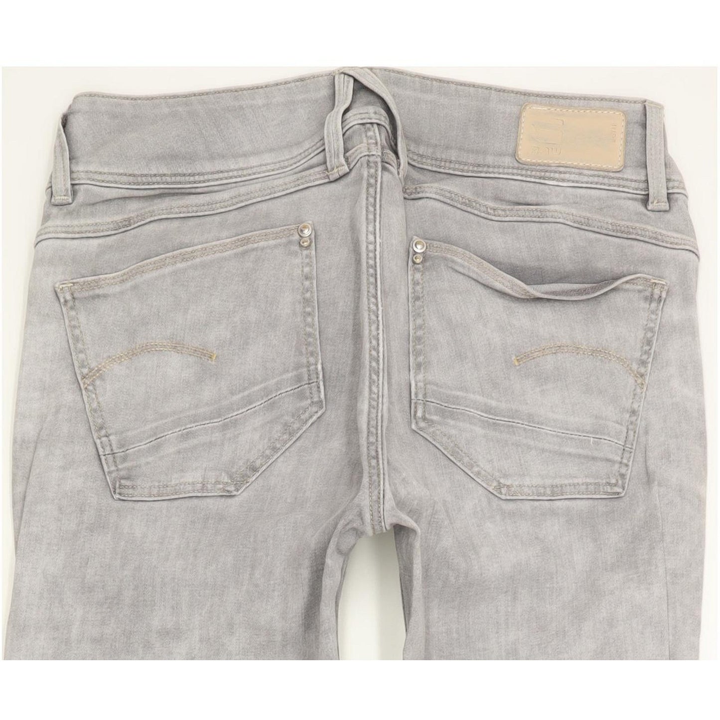 G-Star Lynn Mid Women Grey Skinny Slim Stretch Jeans W28 L31