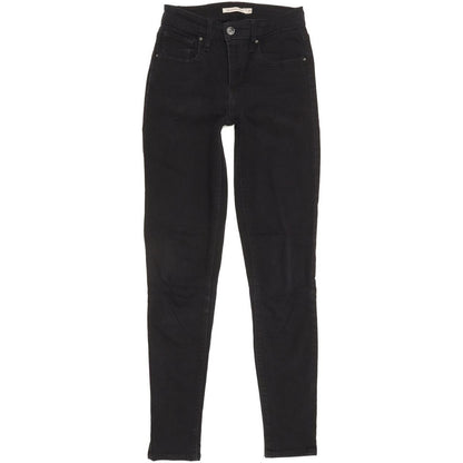 Levi's 721 Women Black Skinny Slim Stretch Jeans W25 L30