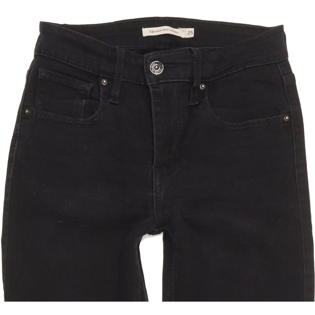 Levi's 721 Women Black Skinny Slim Stretch Jeans W25 L30