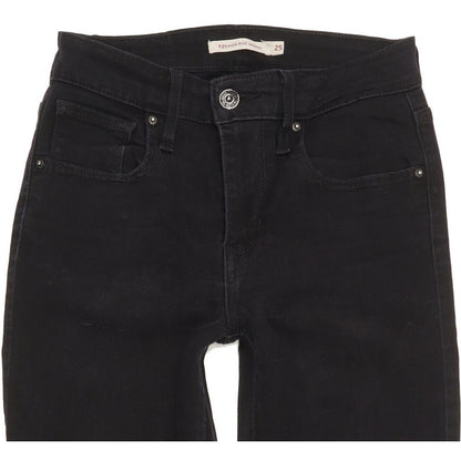 Levi's 721 Women Black Skinny Slim Stretch Jeans W25 L30