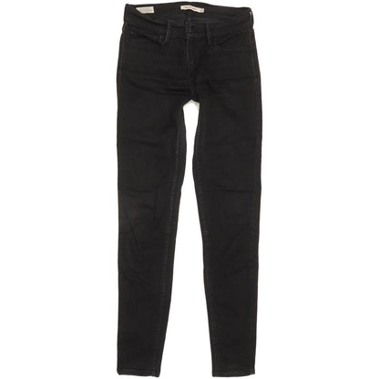 Levi's 710 Super Women Black Skinny Slim Stretch Jeans W27 L29