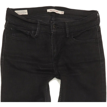 Levi's 710 Super Women Black Skinny Slim Stretch Jeans W27 L29