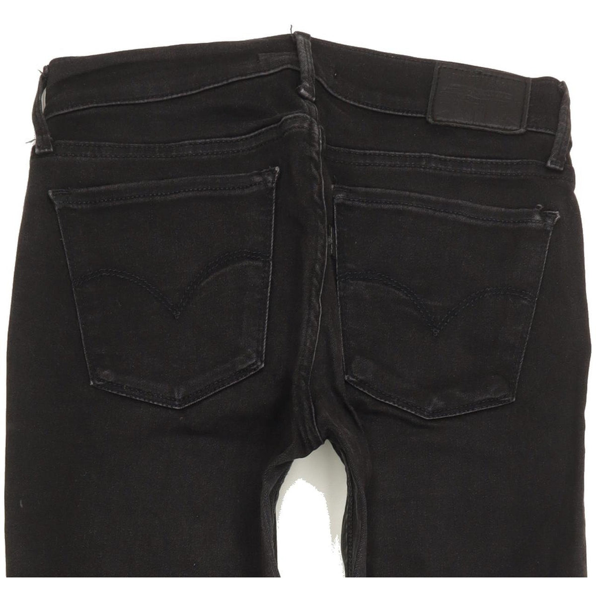 Levi's 710 Super Women Black Skinny Slim Stretch Jeans W27 L29