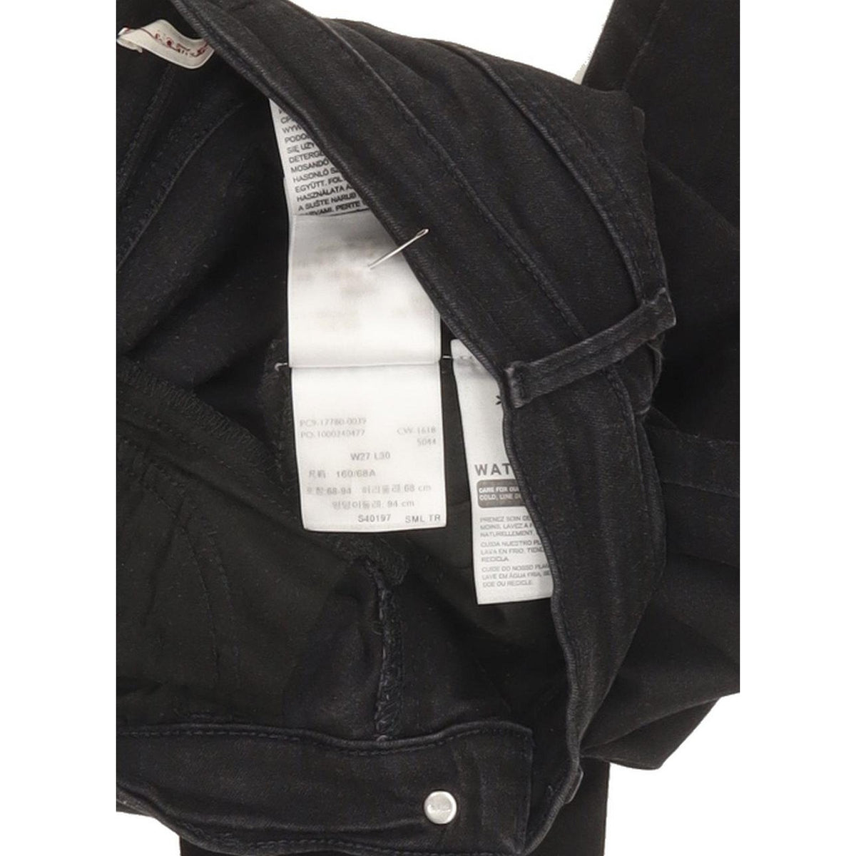 Levi's 710 Super Women Black Skinny Slim Stretch Jeans W27 L29