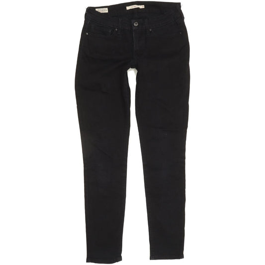 Levi's 711 Women Black Skinny Slim Stretch Jeans W28 L29