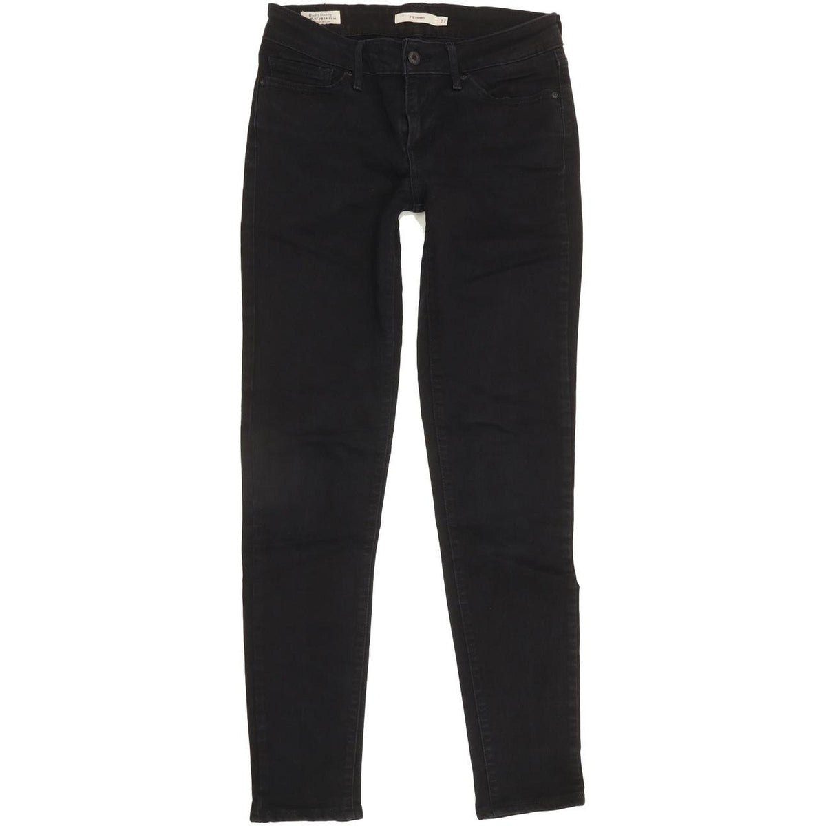 Levi's 711 Women Black Skinny Slim Stretch Jeans W27 L30