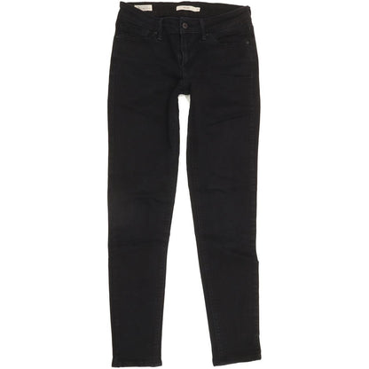 Levi's 711 Women Black Skinny Slim Stretch Jeans W27 L30