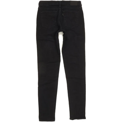 Levi's 711 Women Black Skinny Slim Stretch Jeans W27 L30