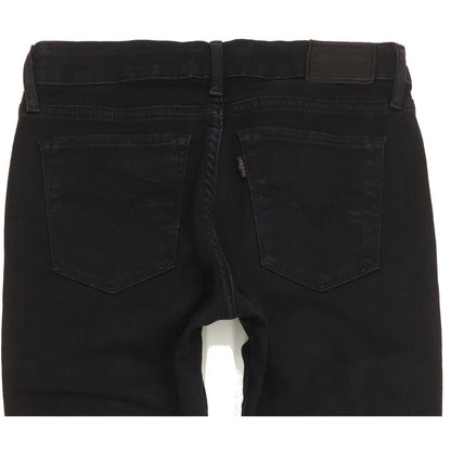 Levi's 711 Women Black Skinny Slim Stretch Jeans W27 L30