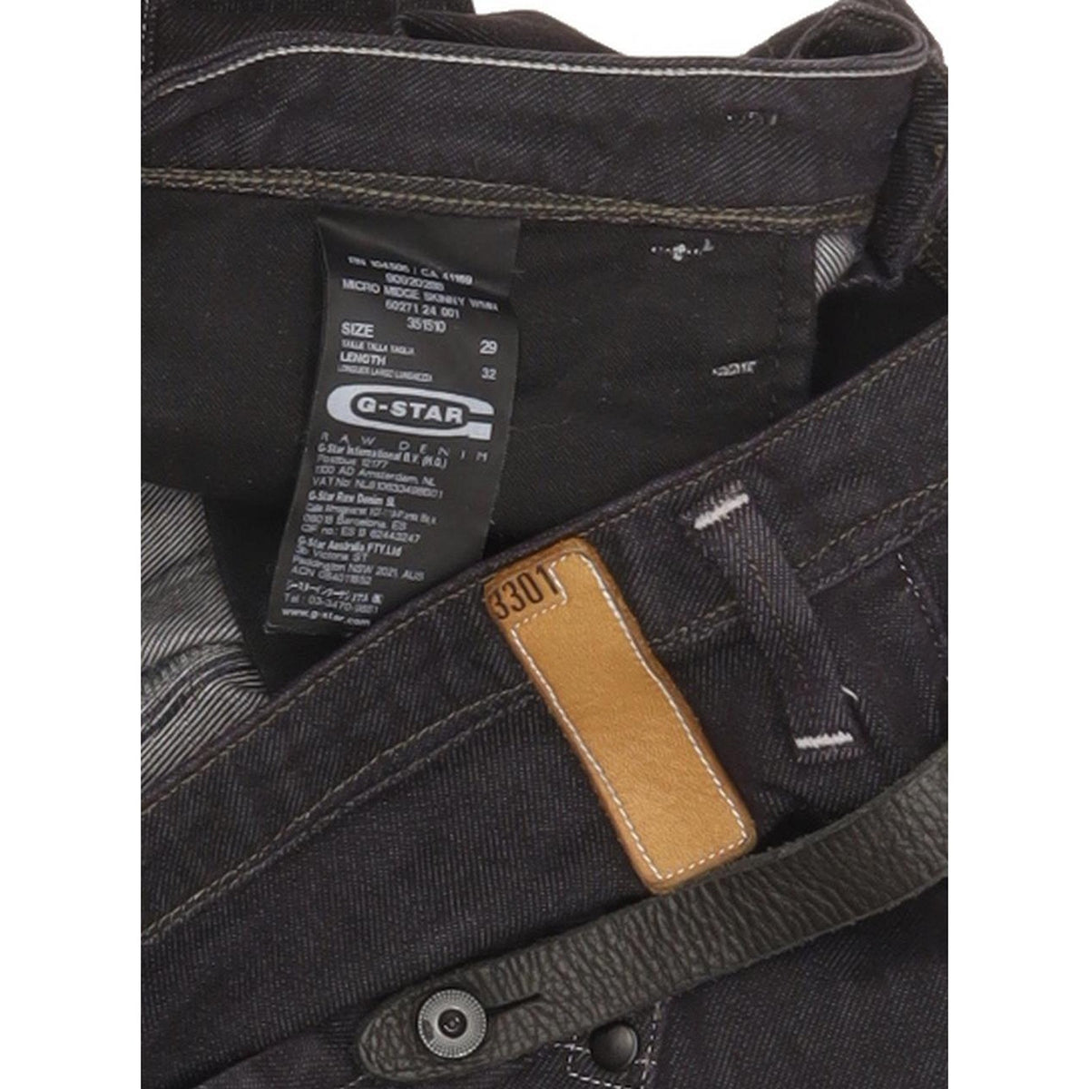 G-Star Micro Midge Women Navy Skinny Slim Stretch Jeans W29 L32