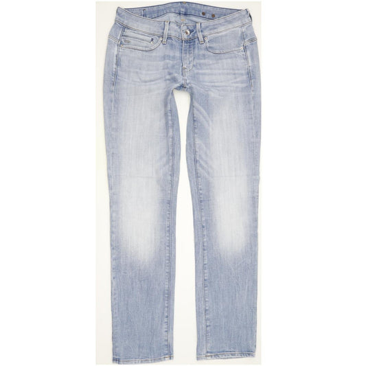 G-Star Midge Mid Women Blue Straight Slim Stretch Jeans W28 L31