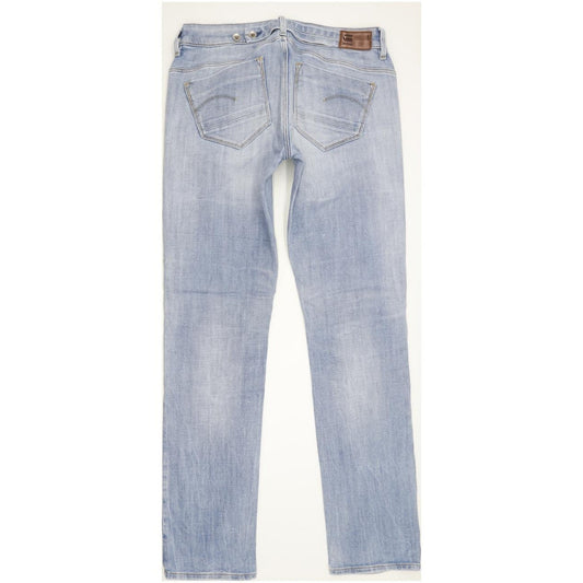 G-Star Midge Mid Women Blue Straight Slim Stretch Jeans W28 L31