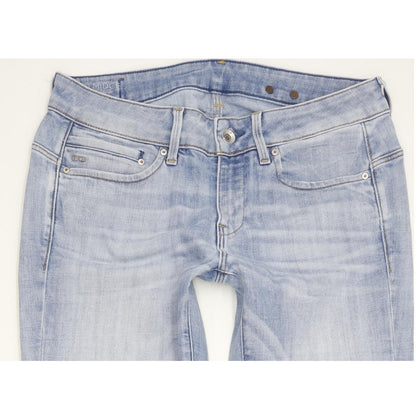 G-Star Midge Mid Women Blue Straight Slim Stretch Jeans W28 L31