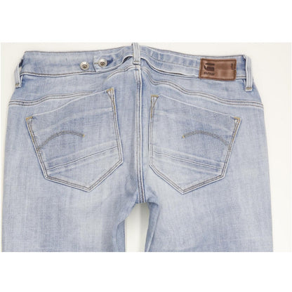G-Star Midge Mid Women Blue Straight Slim Stretch Jeans W28 L31