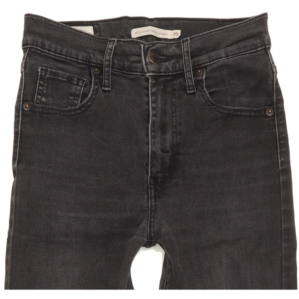 Levi's Mile Women Black Skinny Slim Stretch Jeans W25 L31