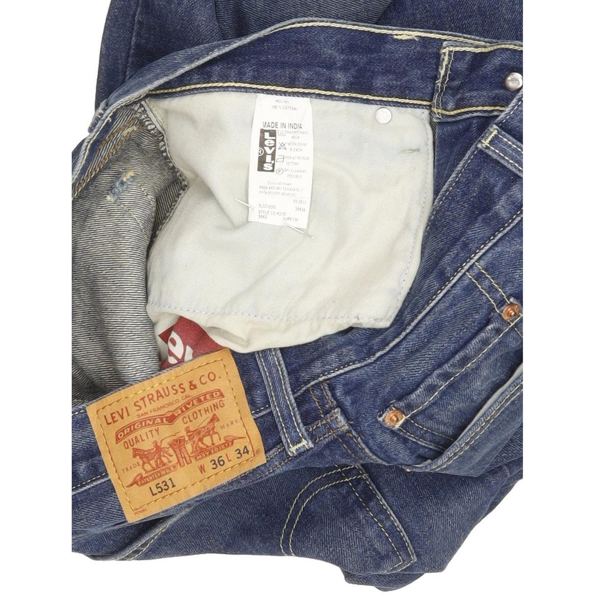 Levi's 531 Men Blue Straight Regular Jeans W36 L32