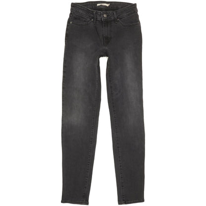 Levi's 712 Women Charcoal Skinny Slim Stretch Jeans W28 L29