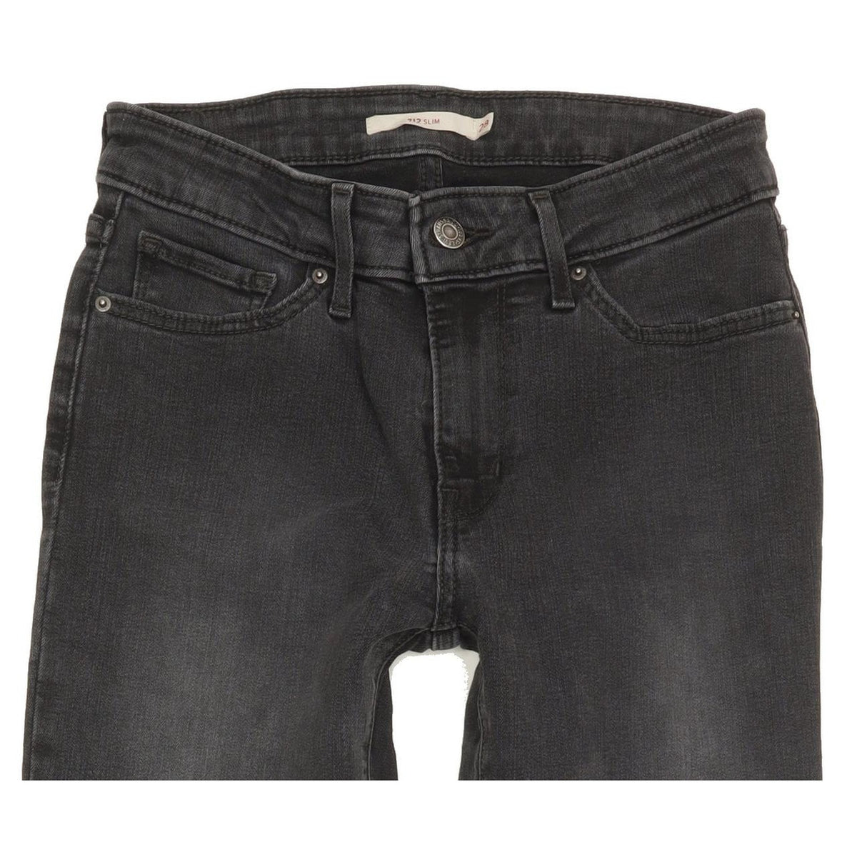 Levi's 712 Women Charcoal Skinny Slim Stretch Jeans W28 L29