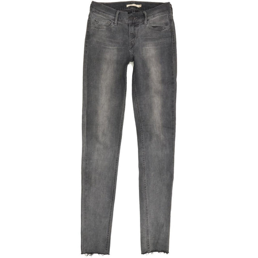 Levi's 710 Super Women Grey Skinny Slim Stretch Jeans W28 L31
