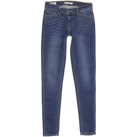 Levi's 710 Super Women Blue Skinny Slim Stretch Jeans W27 L29