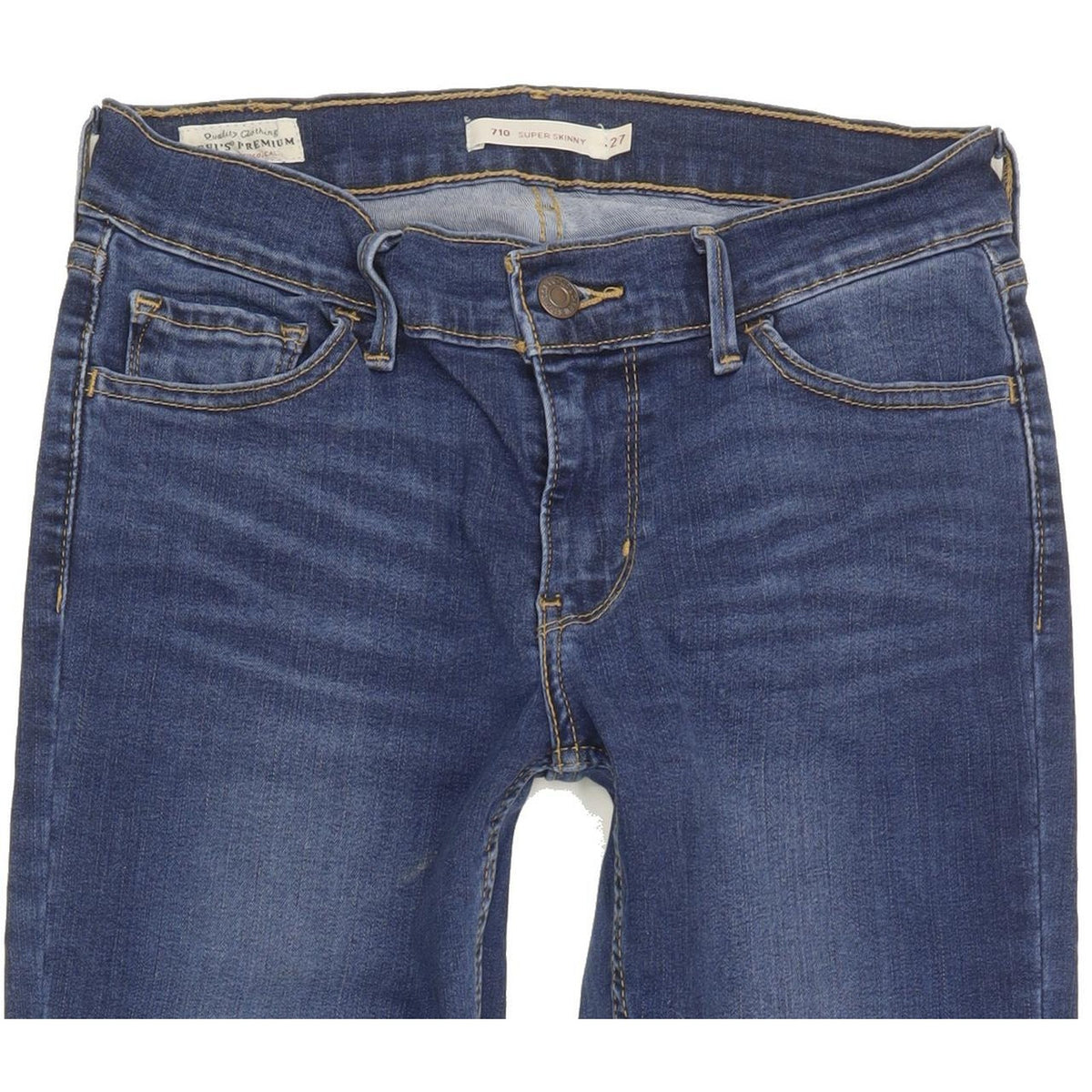 Levi's 710 Super Women Blue Skinny Slim Stretch Jeans W27 L29