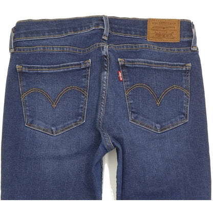 Levi's 710 Super Women Blue Skinny Slim Stretch Jeans W27 L29