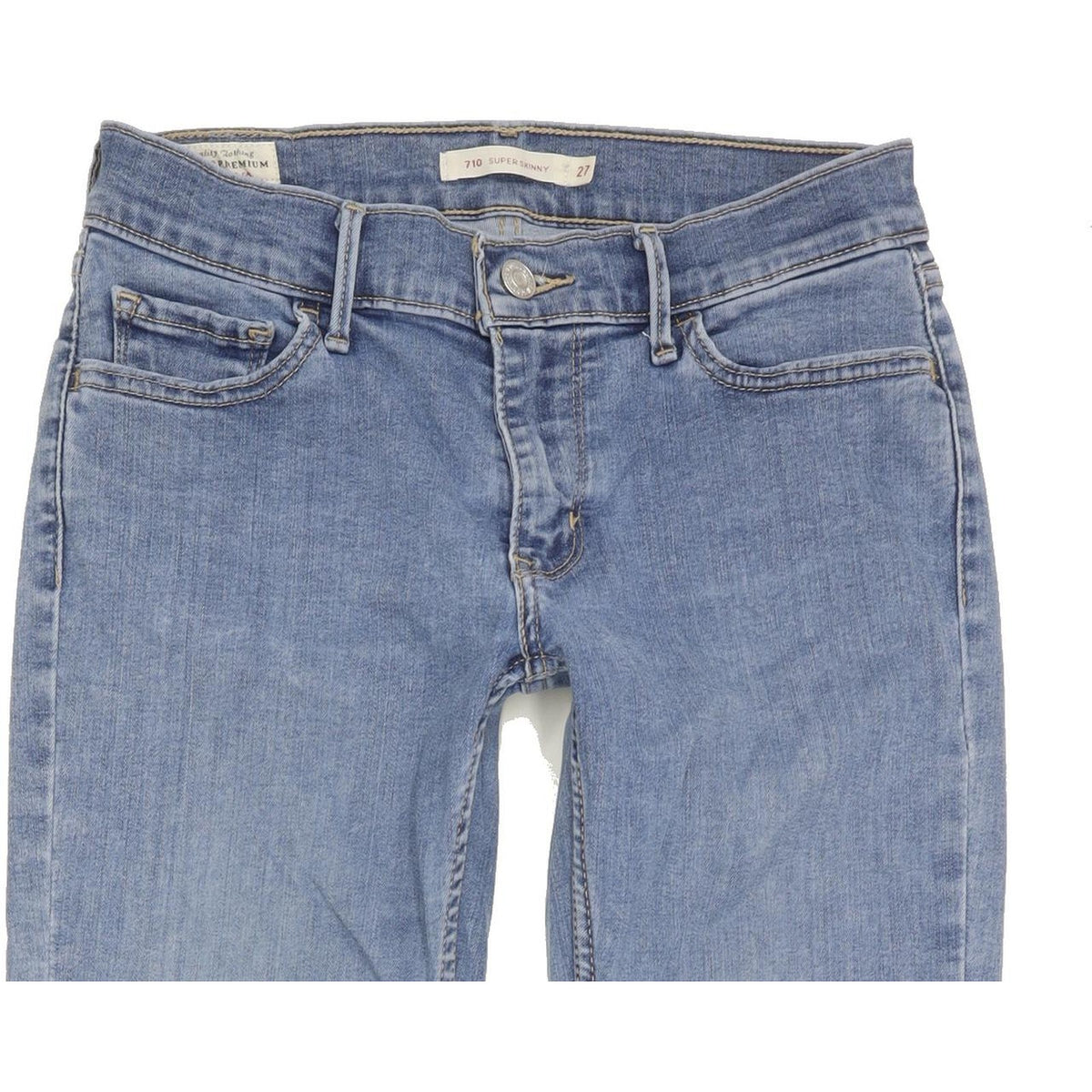 Levi's 710 Super Women Blue Skinny Slim Stretch Jeans W27 L33