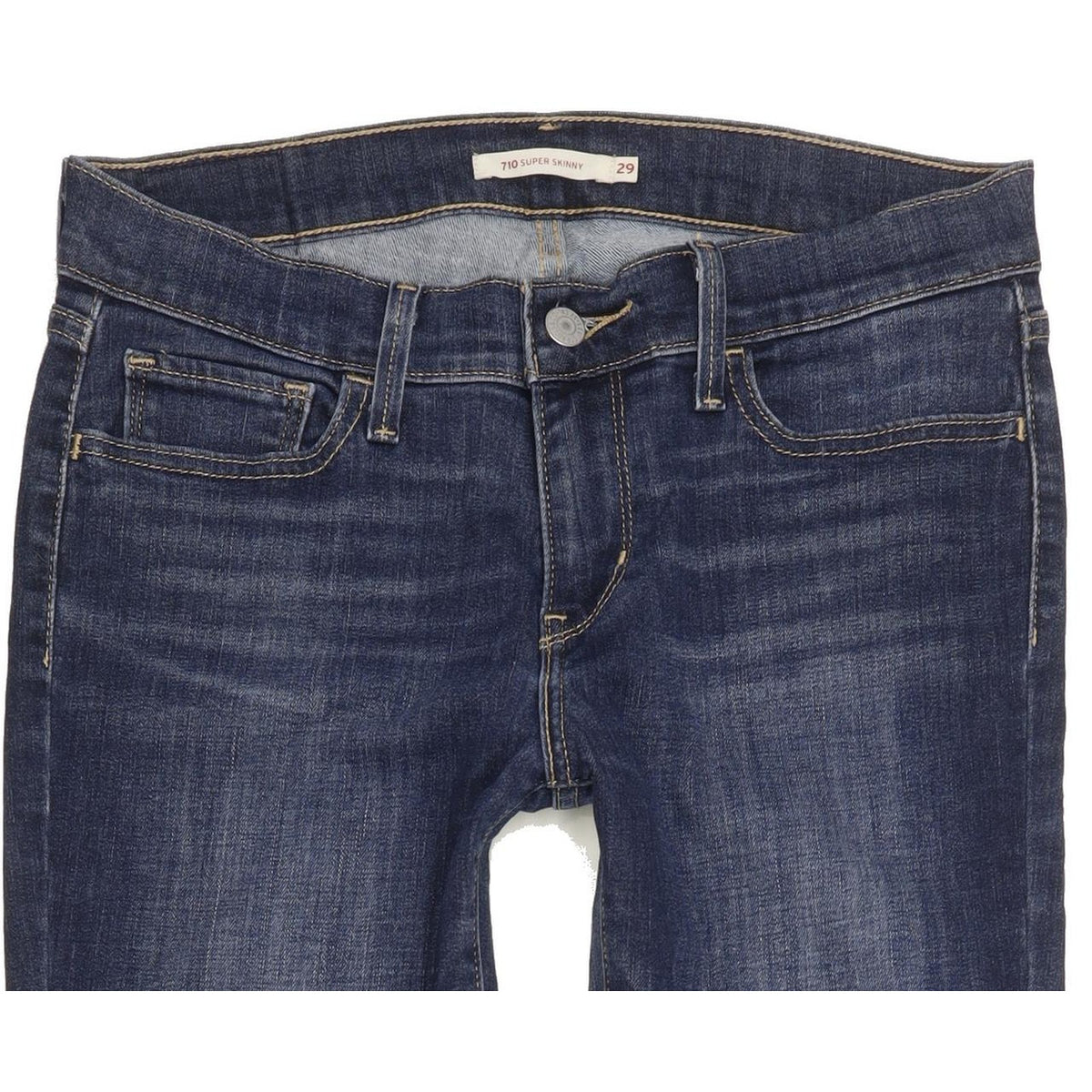 Levi's 710 Super Women Blue Skinny Slim Stretch Jeans W29 L30