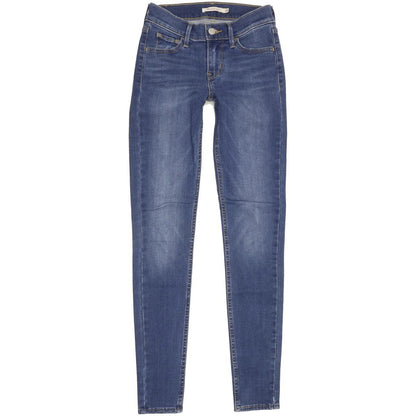 Levi's 710 Super Women Blue Skinny Slim Stretch Jeans W25 L29