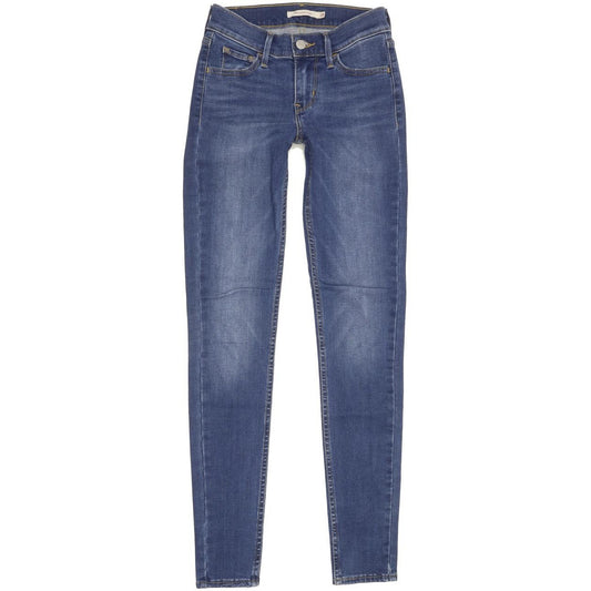 Levi's 710 Super Women Blue Skinny Slim Stretch Jeans W25 L29