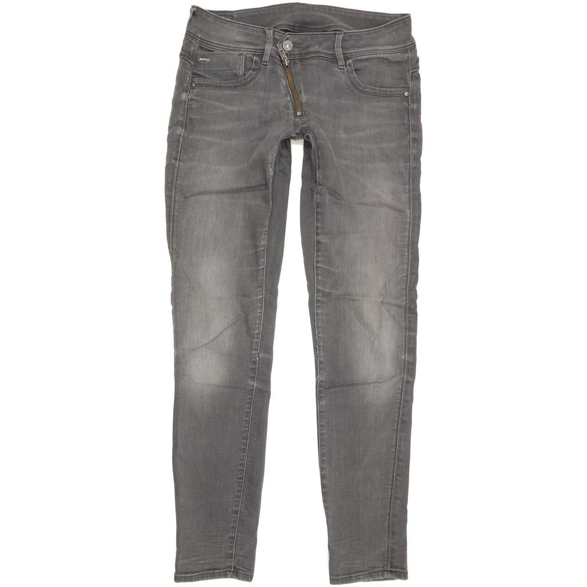 G-Star Lynn Zip Women Grey Skinny Slim Stretch Jeans W29 L31