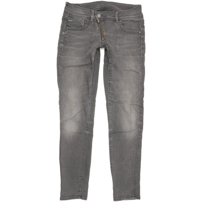 G-Star Lynn Zip Women Grey Skinny Slim Stretch Jeans W29 L31