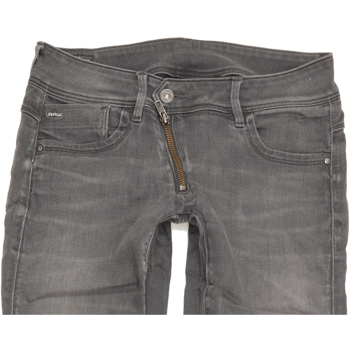 G-Star Lynn Zip Women Grey Skinny Slim Stretch Jeans W29 L31