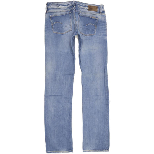 G-Star 3301 Women Blue Straight Slim Stretch Jeans W27 L32