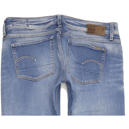 G-Star 3301 Women Blue Straight Slim Stretch Jeans W27 L32