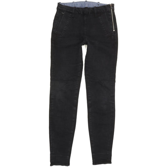 G-Star Bronson Mid Women Black Skinny Slim Chino Stretch Jeans W28 L29