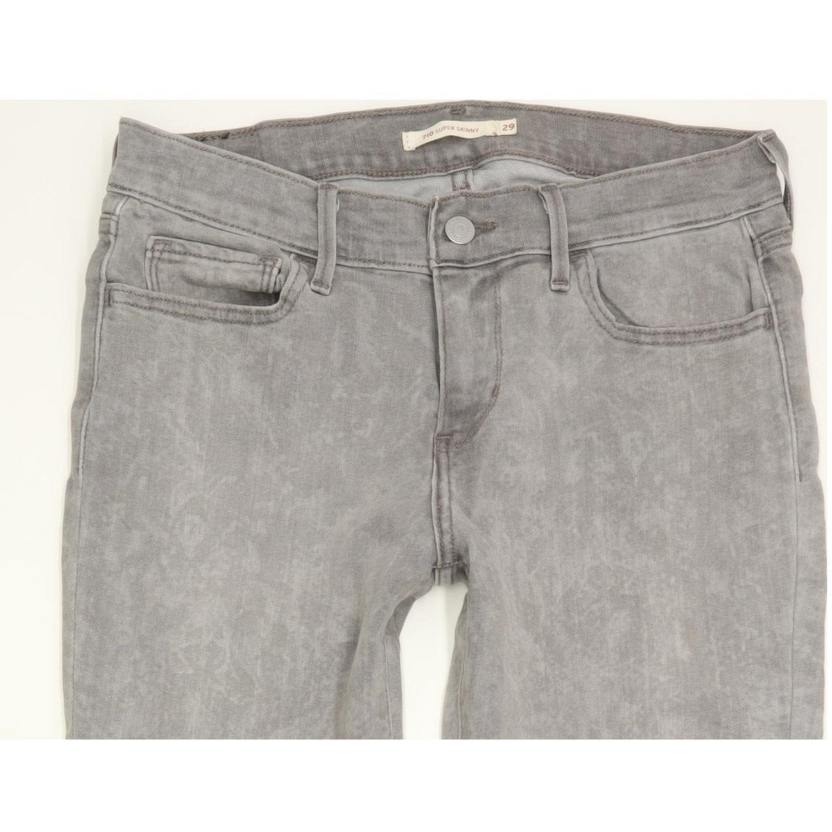 Levi's 710 Super Women Grey Skinny Slim Stretch Jeans W29 L30