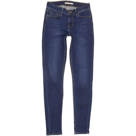 Levi's 710 Super Women Blue Skinny Slim Stretch Jeans W27 L30