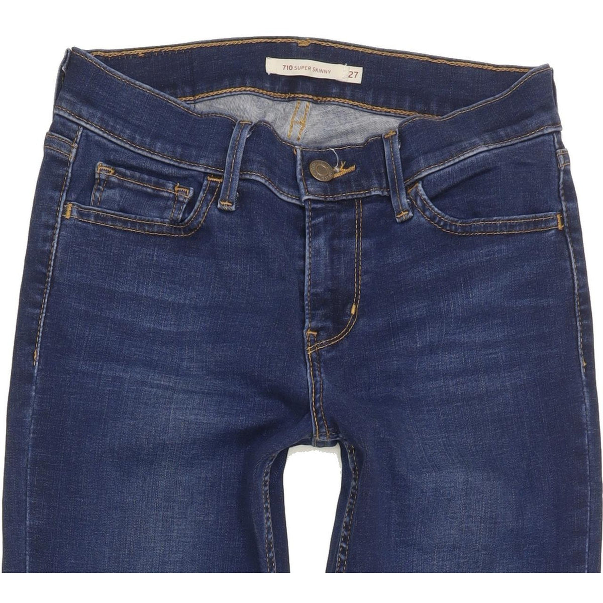 Levi's 710 Super Women Blue Skinny Slim Stretch Jeans W27 L30