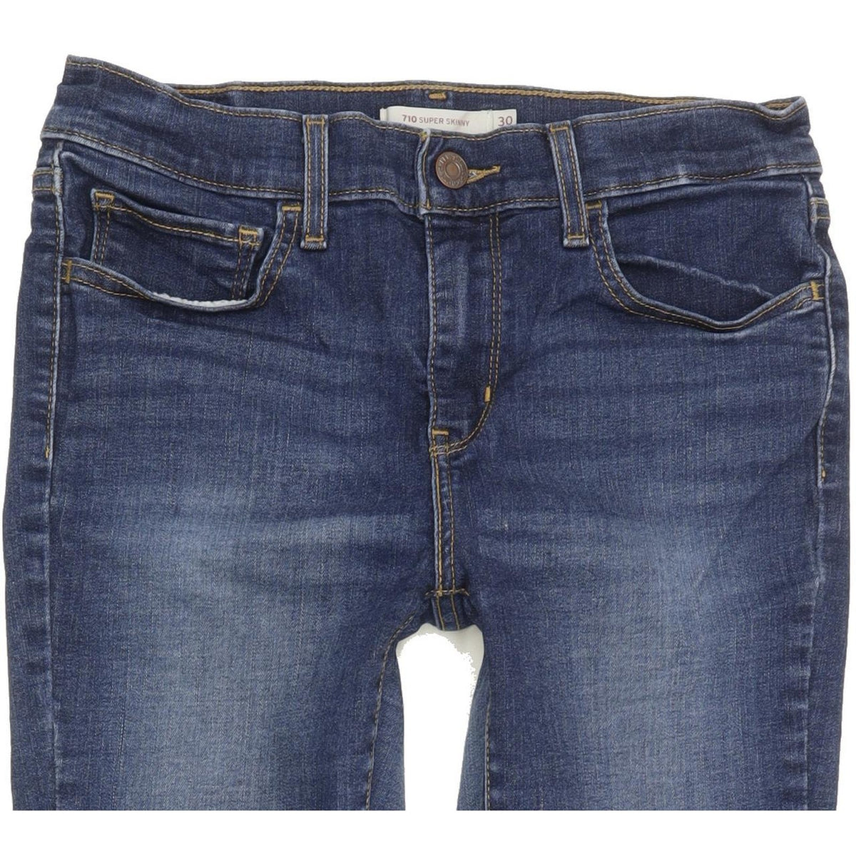 Levi's 710 Super Women Blue Skinny Slim Stretch Jeans W30 L28