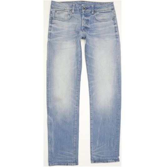 G-Star 3301 Men Blue Straight Regular Stretch Jeans W30 L32
