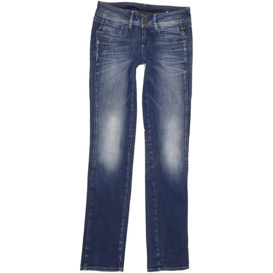 G-Star New Ford Women Blue Straight Slim Stretch Jeans W28 L34